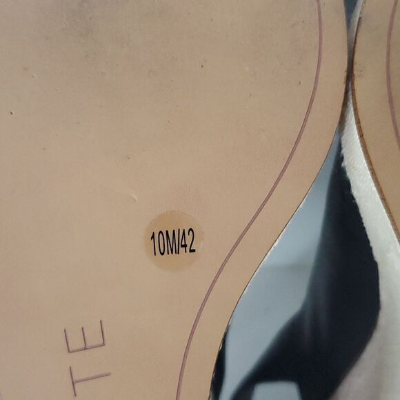 1. State Black Leather Genna Slingback Wedge Sandal Peep Toe Heel 10M - Picture 12 of 14